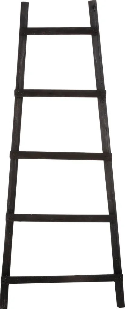 Échelle de décoration intérieure en bois noir 49x119 cm pour salon