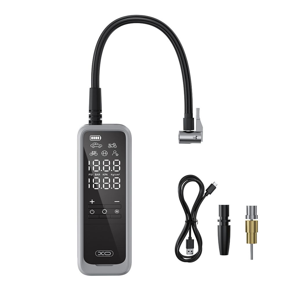 XO CZ018 Kabellose Reifenpumpe 85 W mit Display und LED-Licht