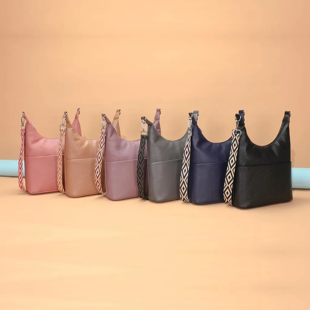 SOGYECS Borsa Polene Grigio: Tracolla Donna Media in Pelle Vegan Elegante - 6