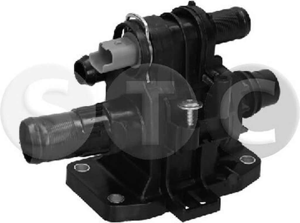STC Thermostatgehäuse Kühlmittelreglergehäuse T403800 Vorne Links für FORD Fiesta Mk6 Schrägheck (JA8, JR8) Kunststoff 0,27kg 270g