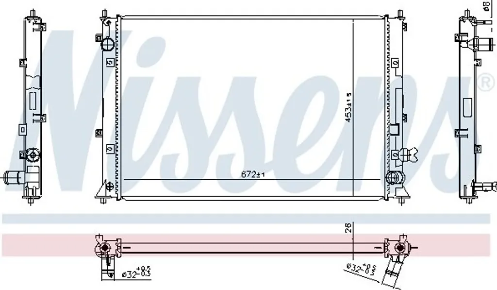 Radiateur de refroidissement moteur pour Honda Civic X Berline