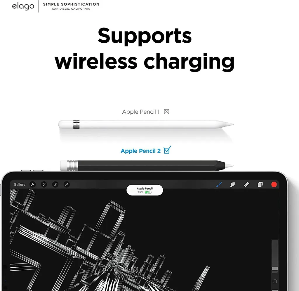 Custodia Elago Apple Pencil Pro Nera: Design Classico e Protezione - 3