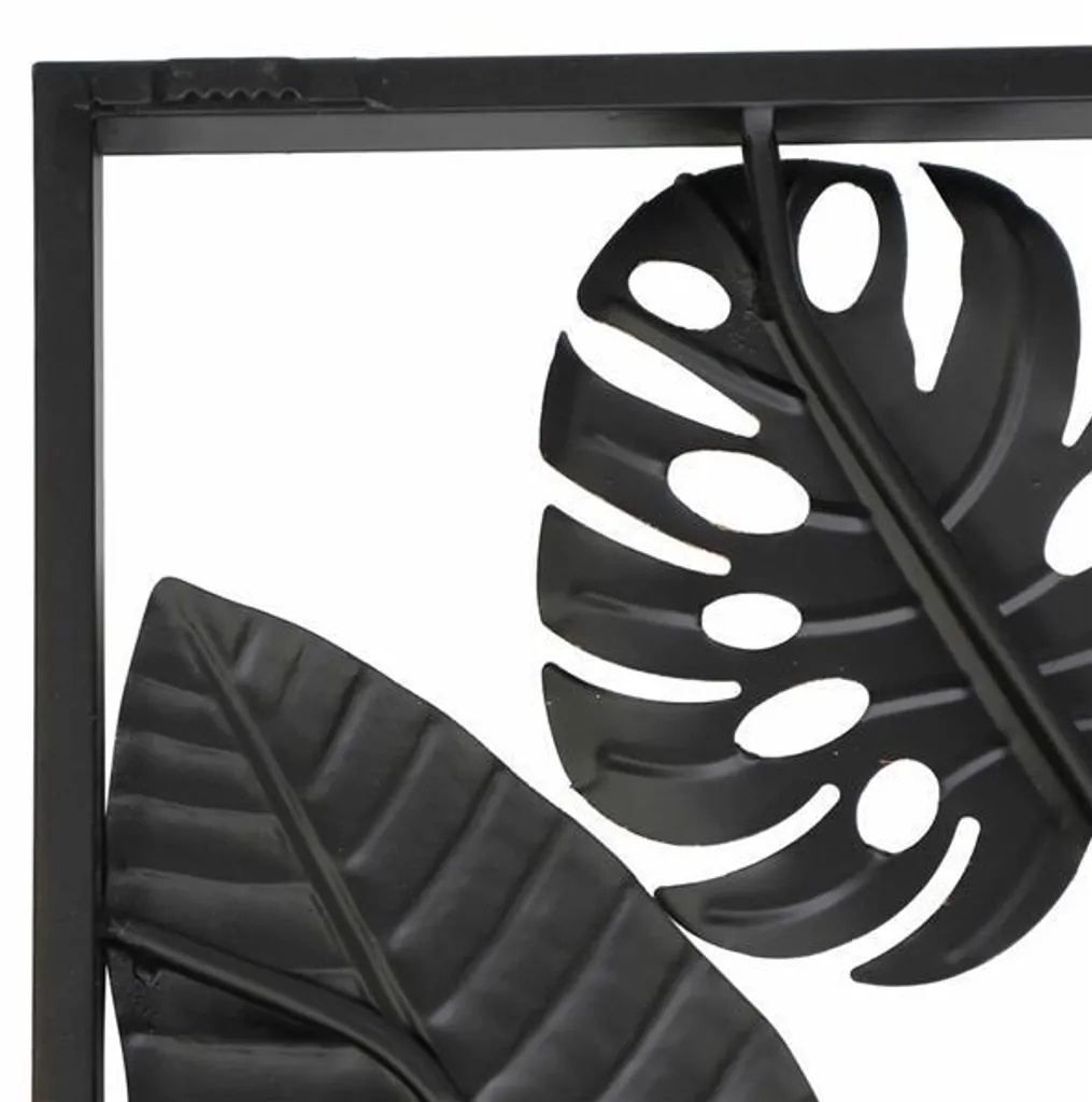 Décoration murale métal Feuilles - Tableau 3D design industriel 90 cm - 5