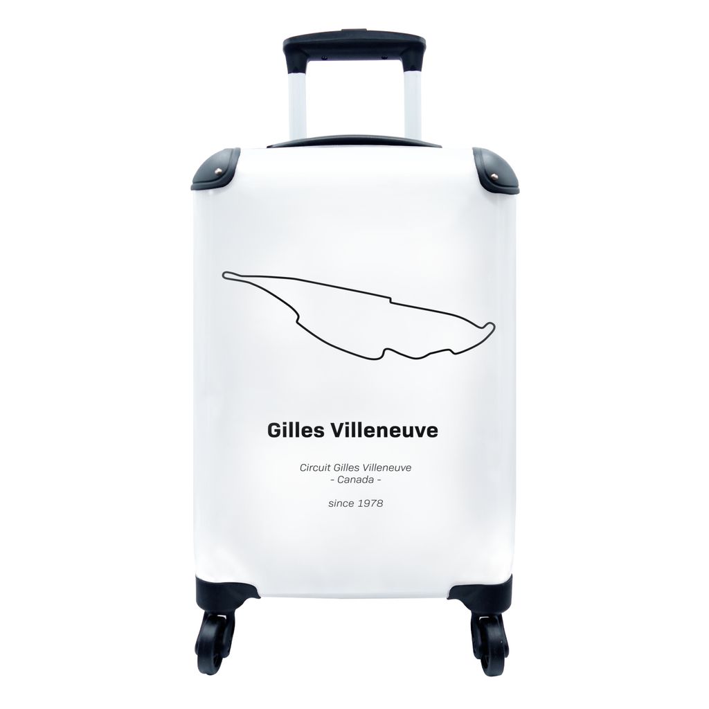 MuchoWow Koffer Handgepäck Trolley Rollkoffer Kleine Reisekoffer mit 4 Rollen - Formel 1 - Kanada - Rennstrecke - Cabin Size < 55x40x23 cm & 55x...