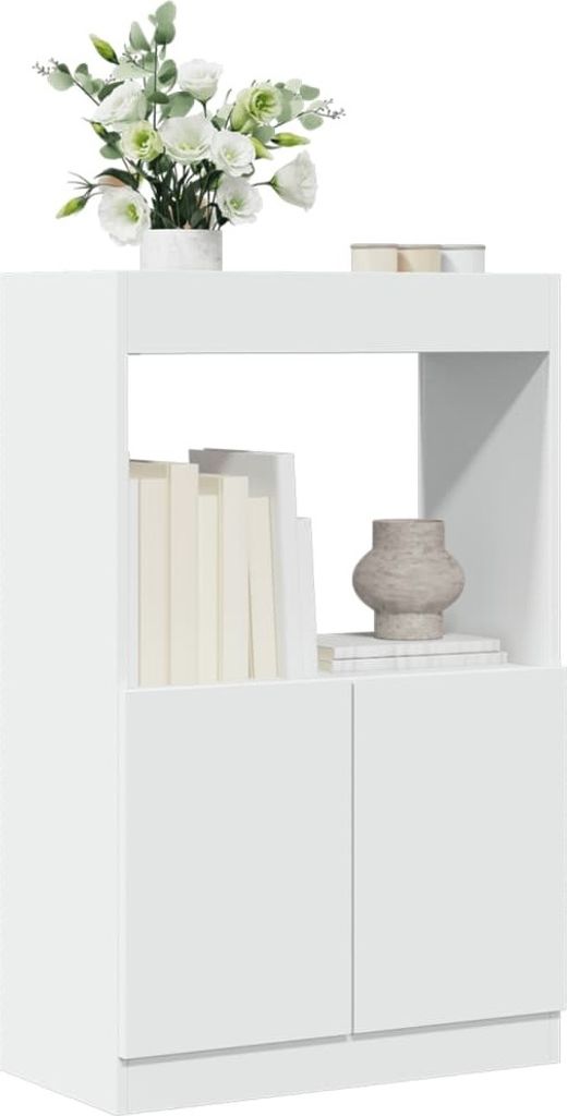 "2026 Promotion" Highboard - Büroregal - Weiß 63x33x100 cm Holzwerkstoff - Wohnzimmerschrank CC31468