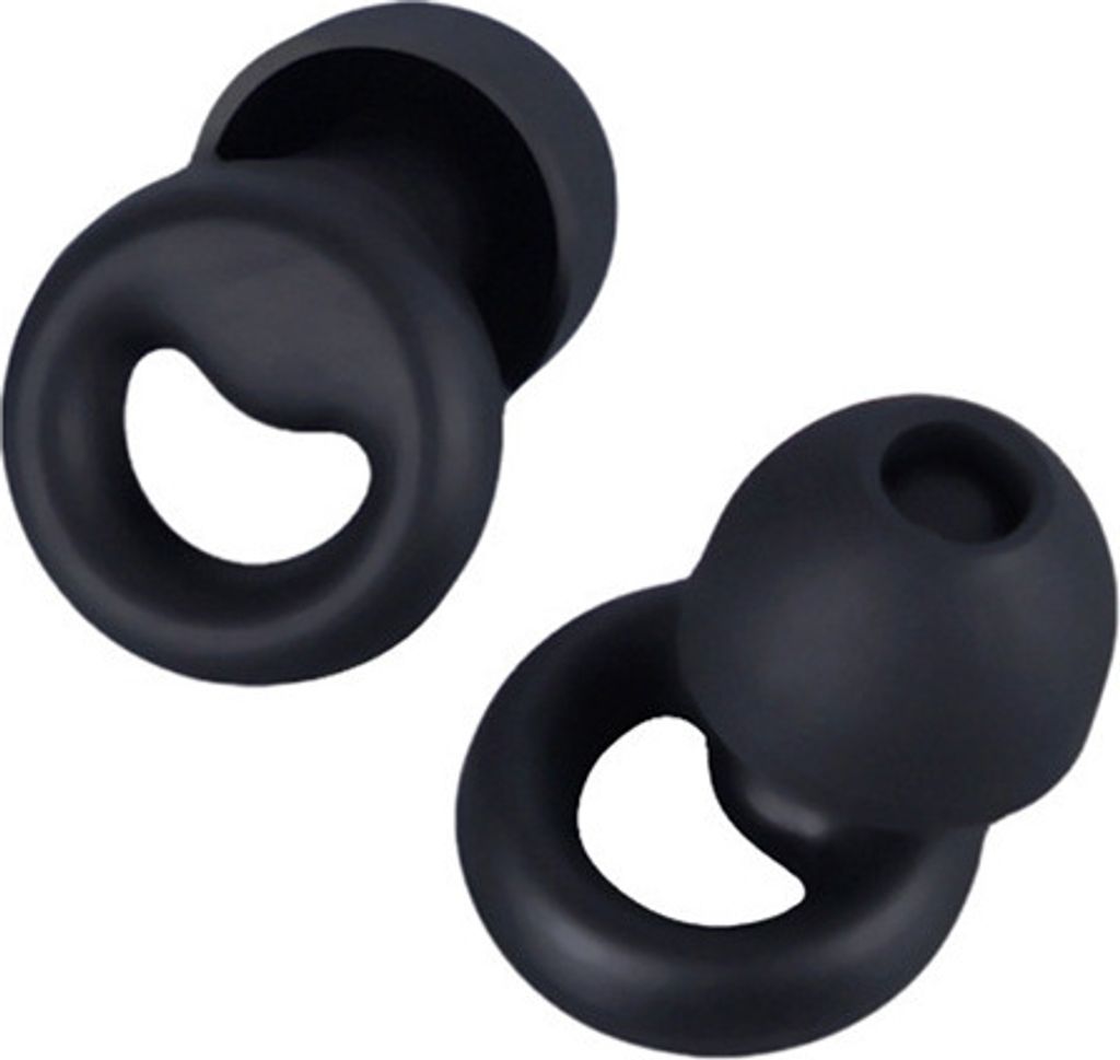 INF Tappi per orecchie antirumore - Silicone nero, 1 paio Immagine del prodotto 