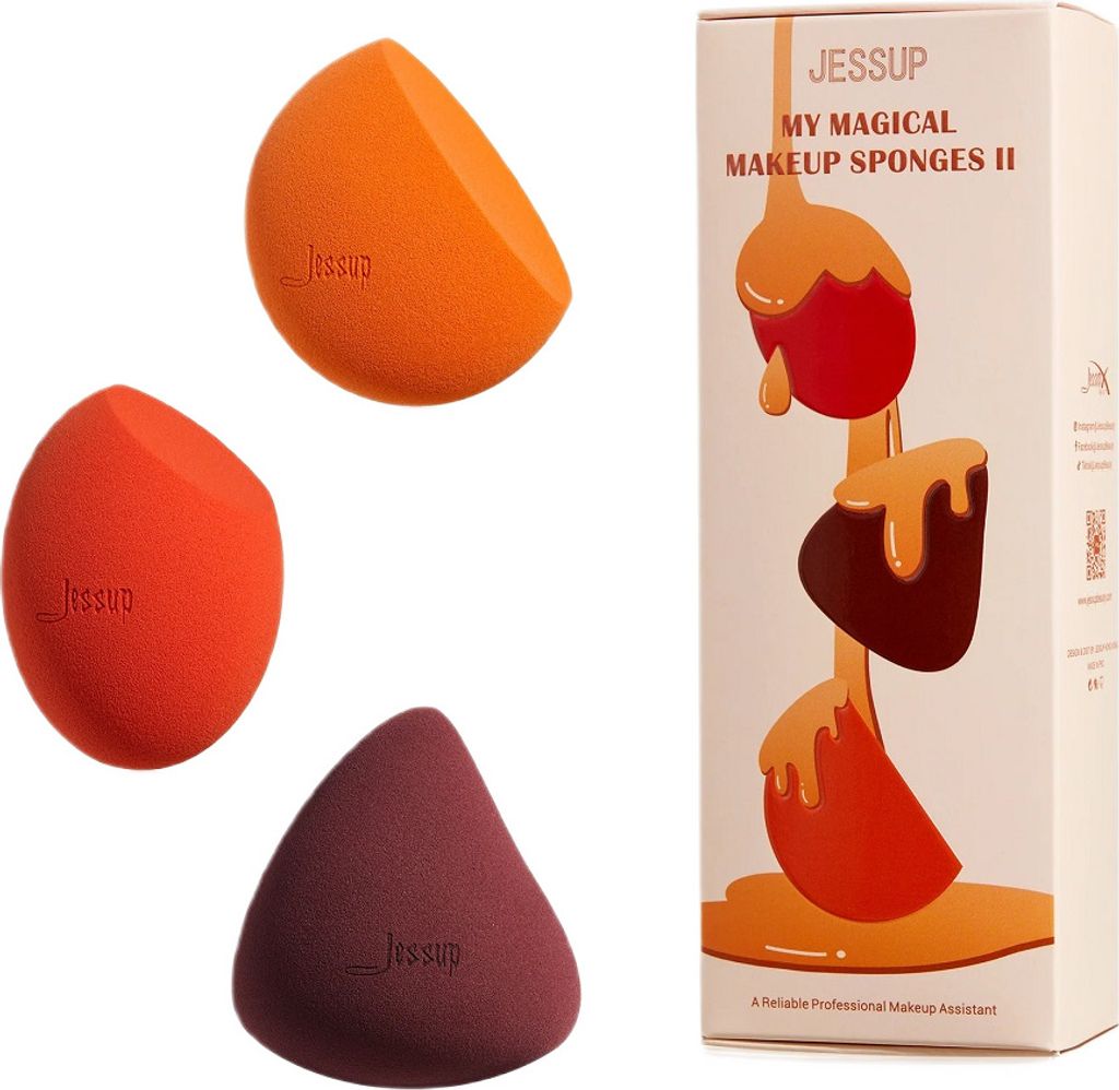 Jessup Professionelles Make-up-Schwämme Set II, 3-teilig - Hochwertige Kosmetikschwämme für makellose Anwendungen