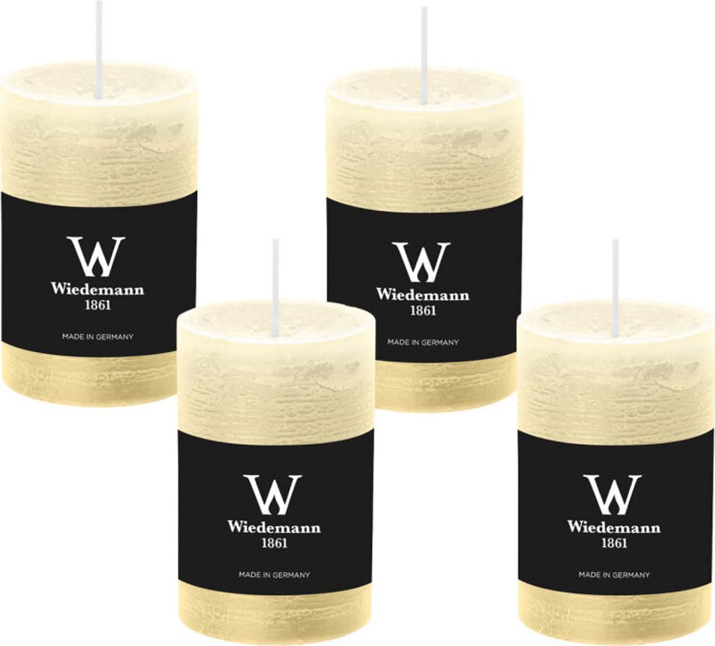 4er Set Adventskranzkerzen Rustik Marble Kerzen Produktbild 