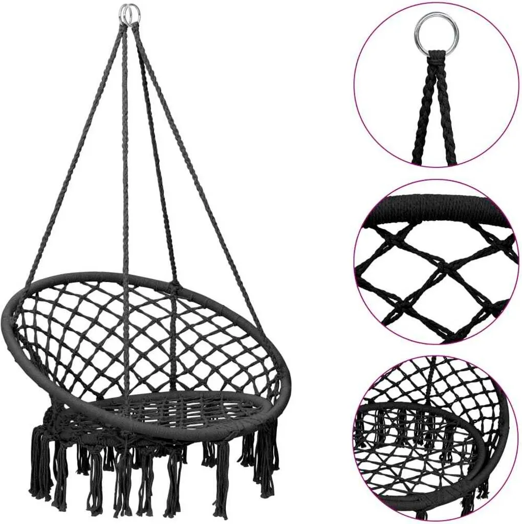 BEI CLORIS Altalena Sospesa 80cm Antracite - Angolo Relax Casa