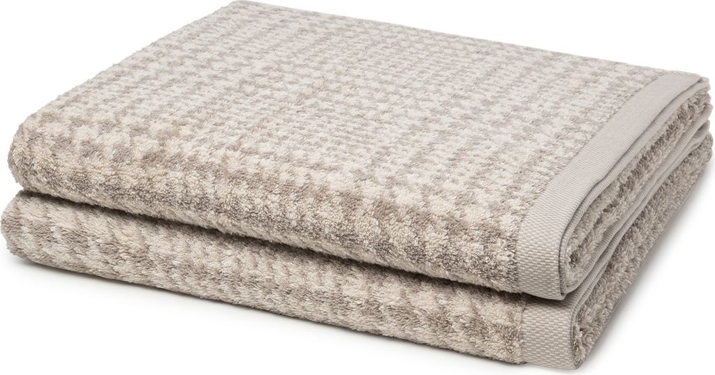 Möve Brooklyn Glencheck 2 X Duschtuch im Set Weicher Materialmix, Hautsympathisch, pflegeleicht und strapazierfähig, Zeitlos und elegant