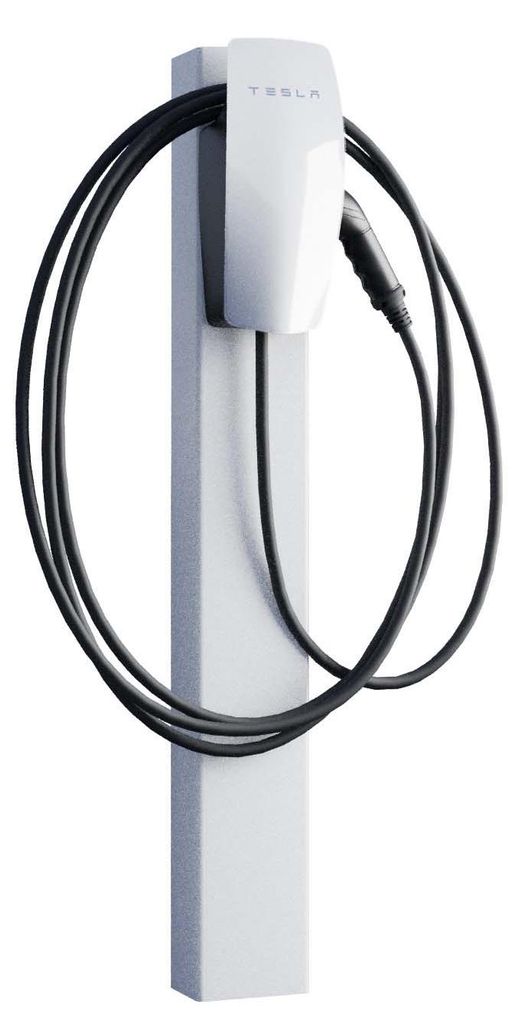 Tesla Wallbox Standfuß VoltStand mit Bodenanker Weiß