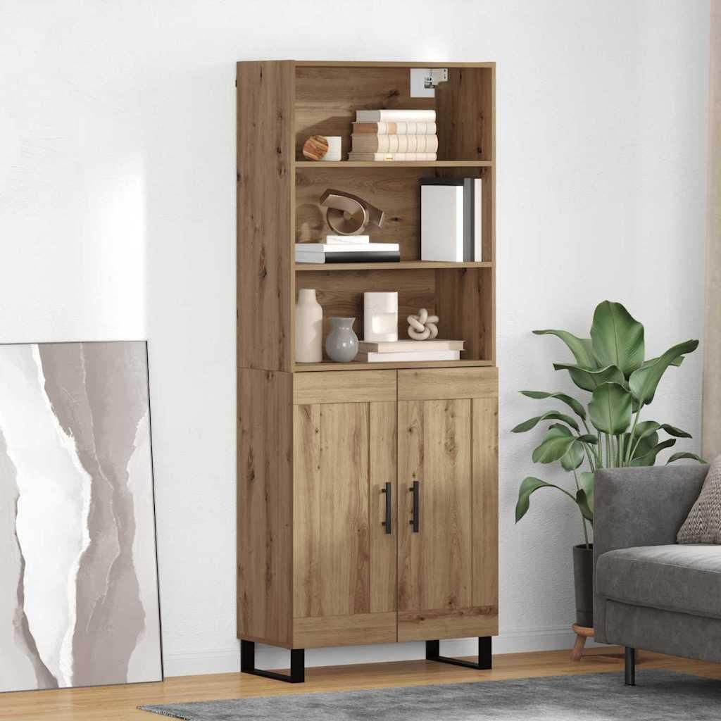 Maison Exclusive - Highboard 2 pcs Artisan-Eiche Holzwerkstoff