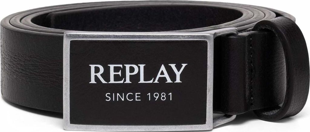 REPLAY Leder Gürtel Belt W110 Black schwarz