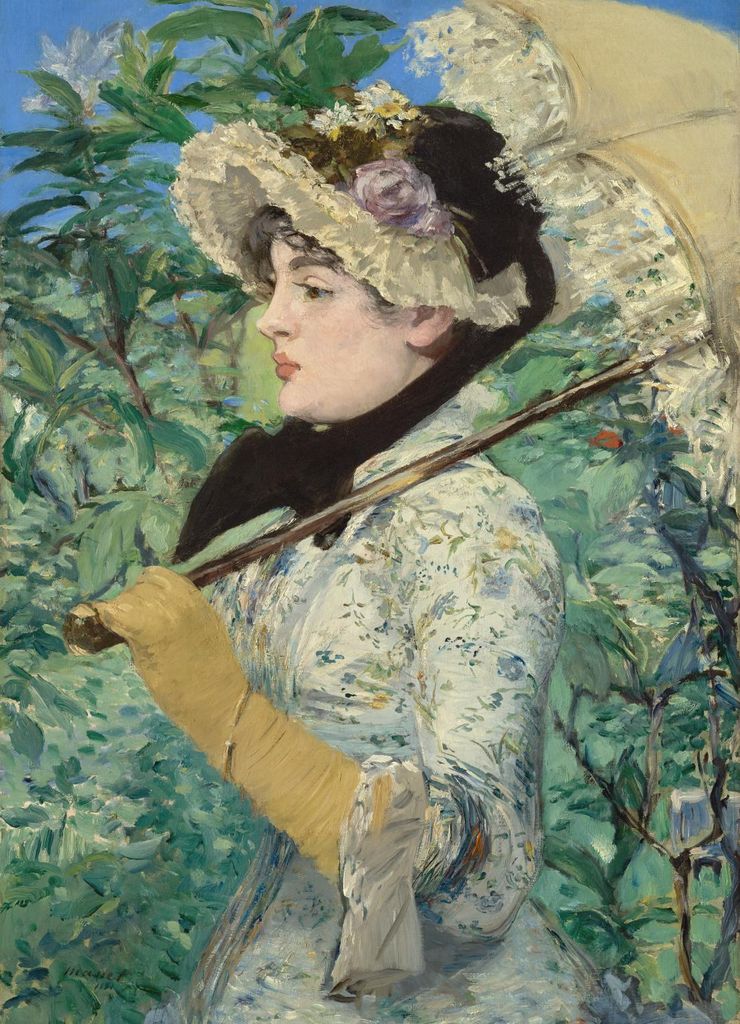 Poster 13x18cm Jeanne Spring, Edouard Manet Vintage für das Wohnzimmer