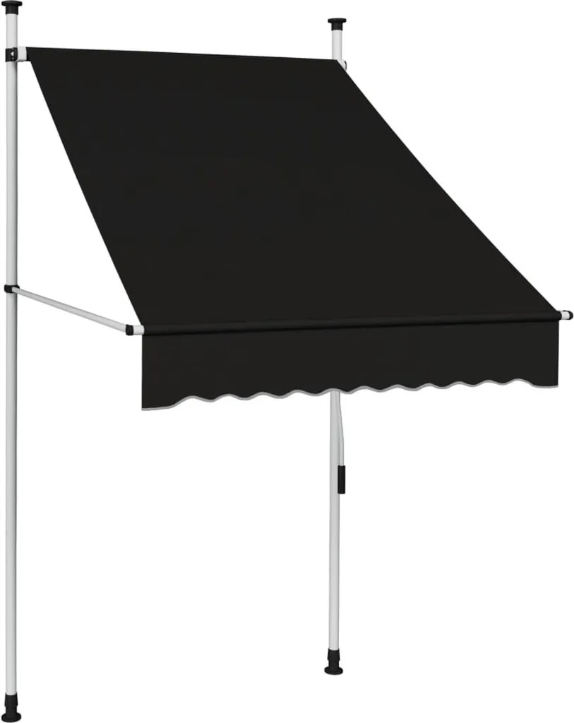 Tenda Retrattile Manuale 100x120 Antracite: Facile Montaggio Esterno