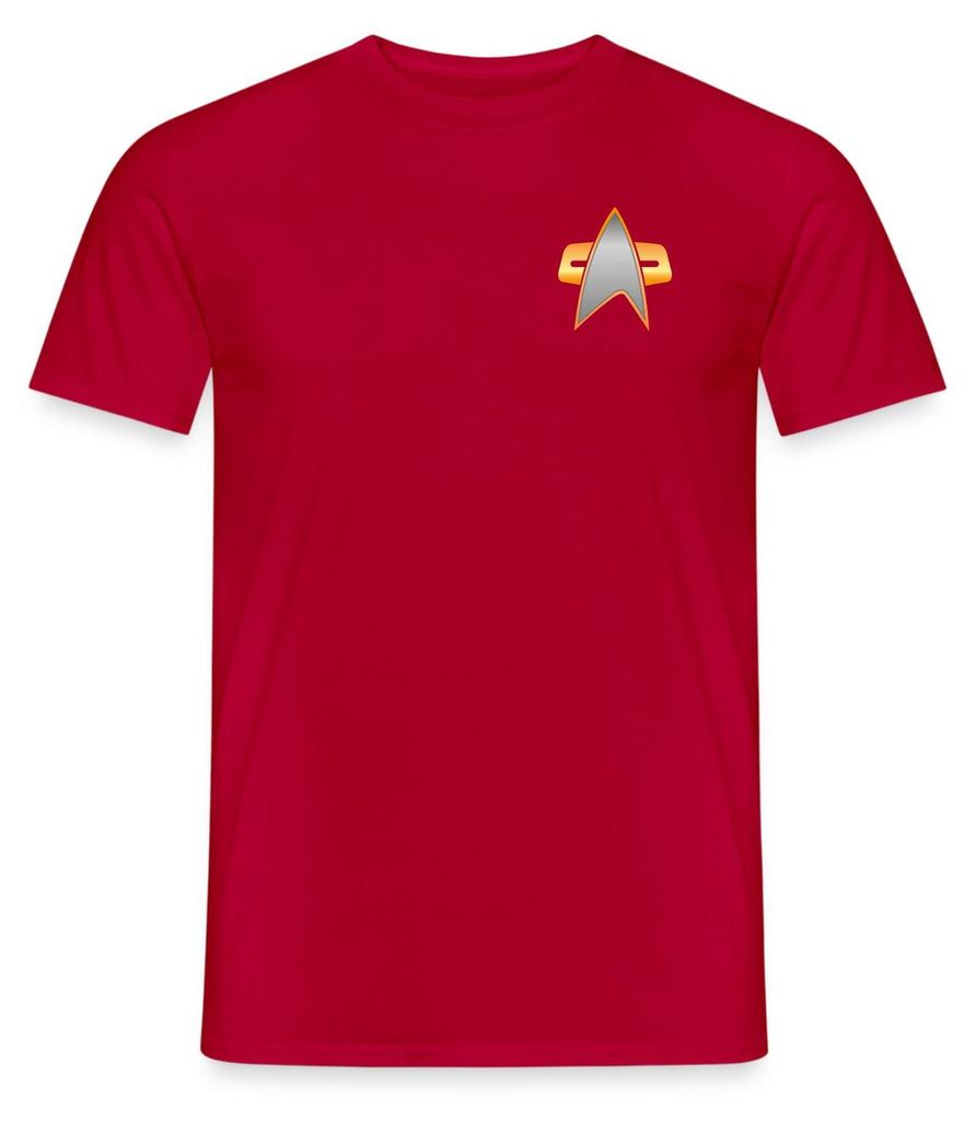 Spreadshirt Star Trek Voyager Crew Logo Männer T-Shirt, 4XL, Rot