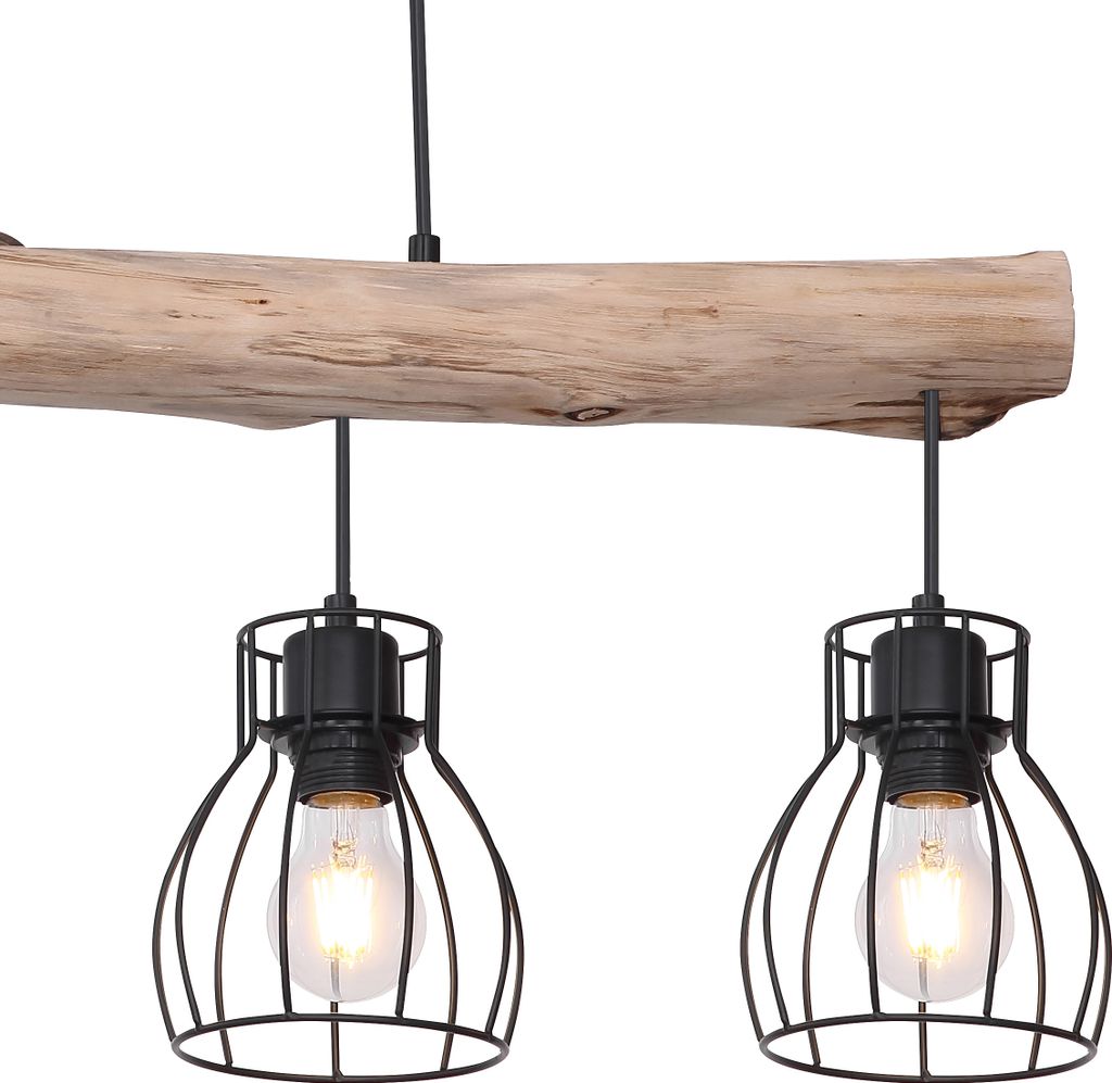 Globo Lighting závěsné svítidlo kovové černé, 4x E27 Obrázek produktu 2