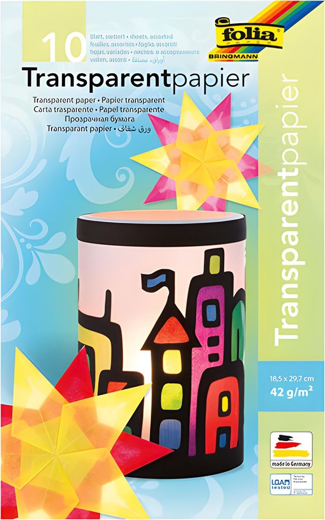 folia Transparentpapiermappe 185 x 297 mm 10 Blatt Produktbild 