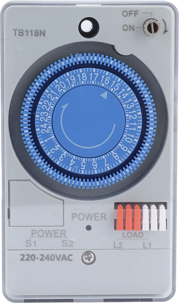 Mechanischer Zeitschalter mit automatischer 24-Stunden-Zeitschaltung und geringem Stromverbrauch für Warmwasserbereiter und Straßenbeleuchtung (2...