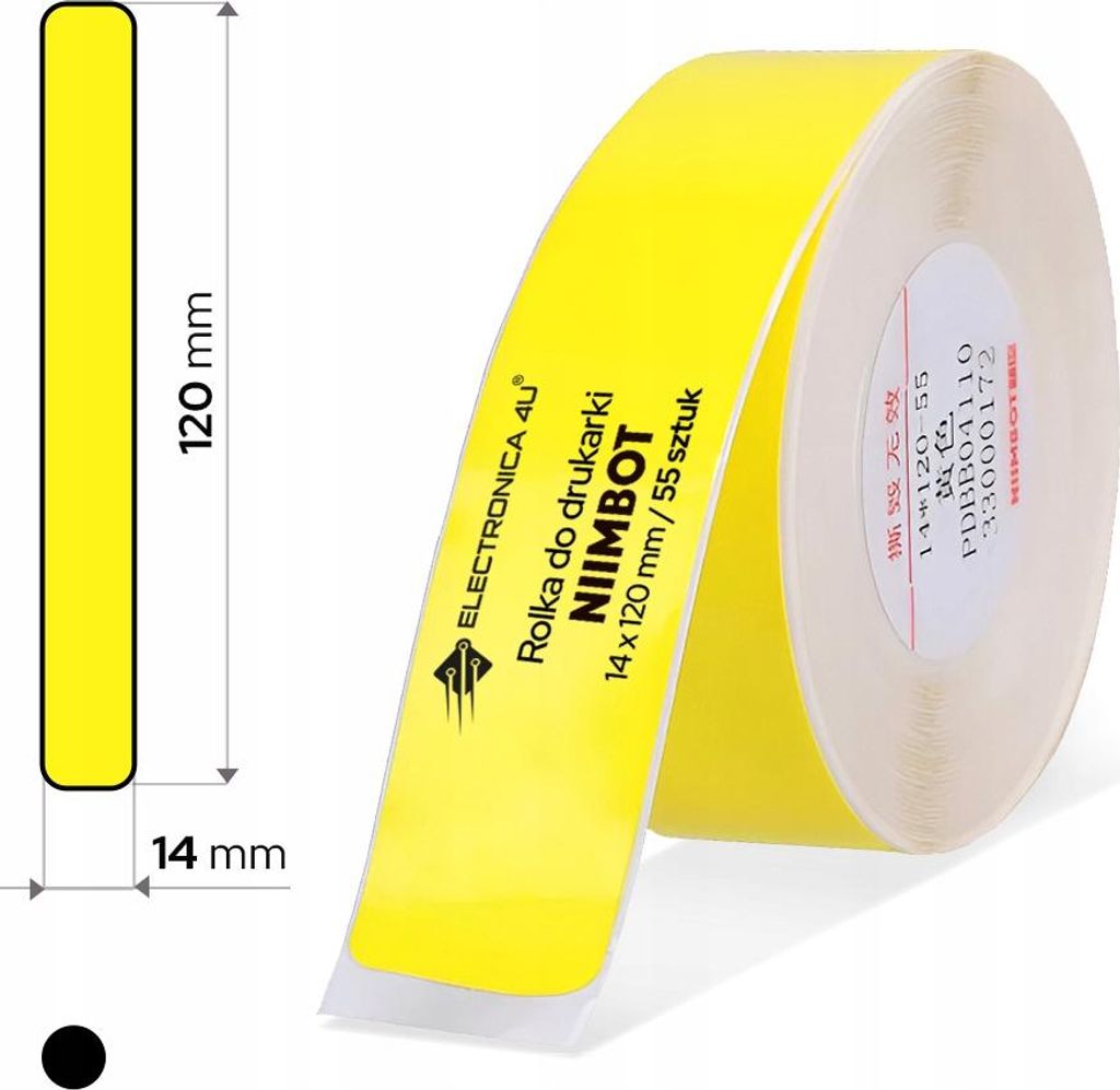Selbstklebende Etiketten Thermotransferaufkleber für Niimbot B18 14x120
