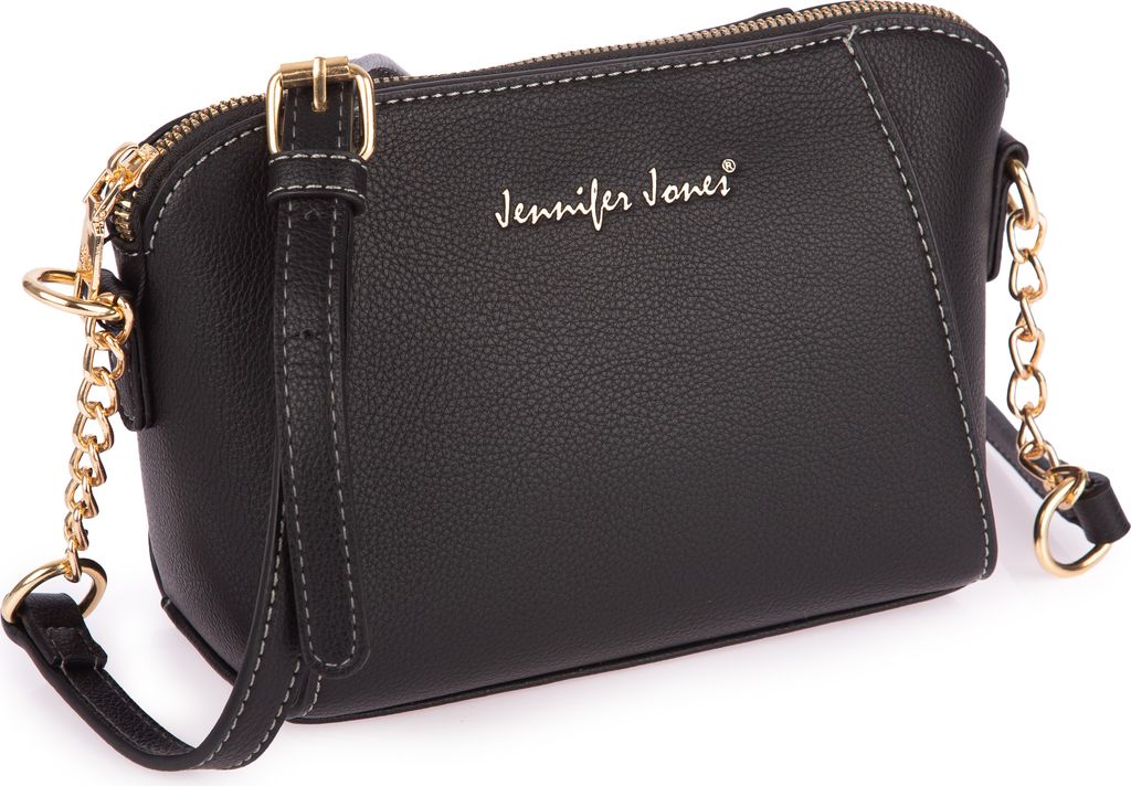 Jennifer Jones Elegant Kleine Damen Tasche Handtasche Schultertasche Abendtasche Umhängetasche Schwarz