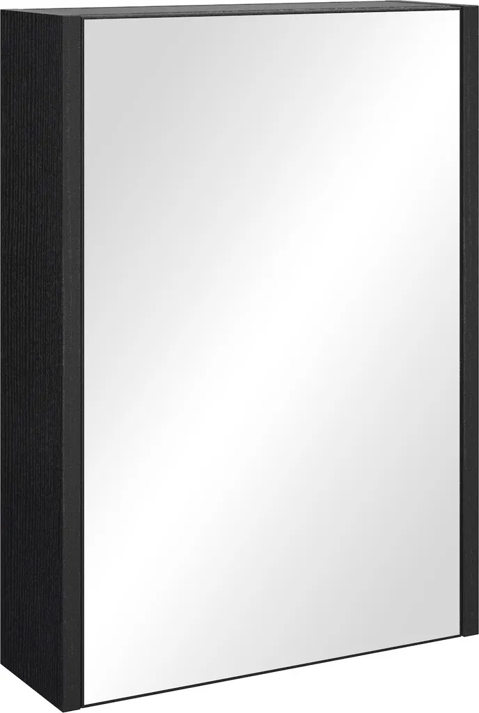 Meuble de rangement haut Cuba Noir Mat 40 cm pour petite salle de bain