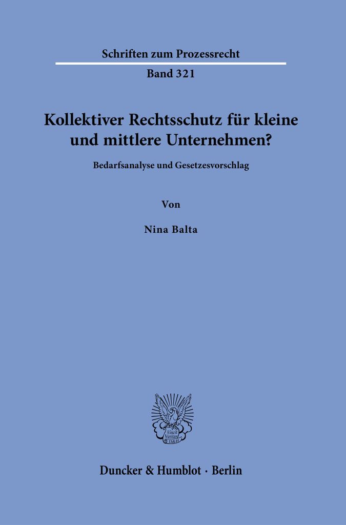 Kollektiver Rechtsschutz für kleine und mittlere Unternehmen?