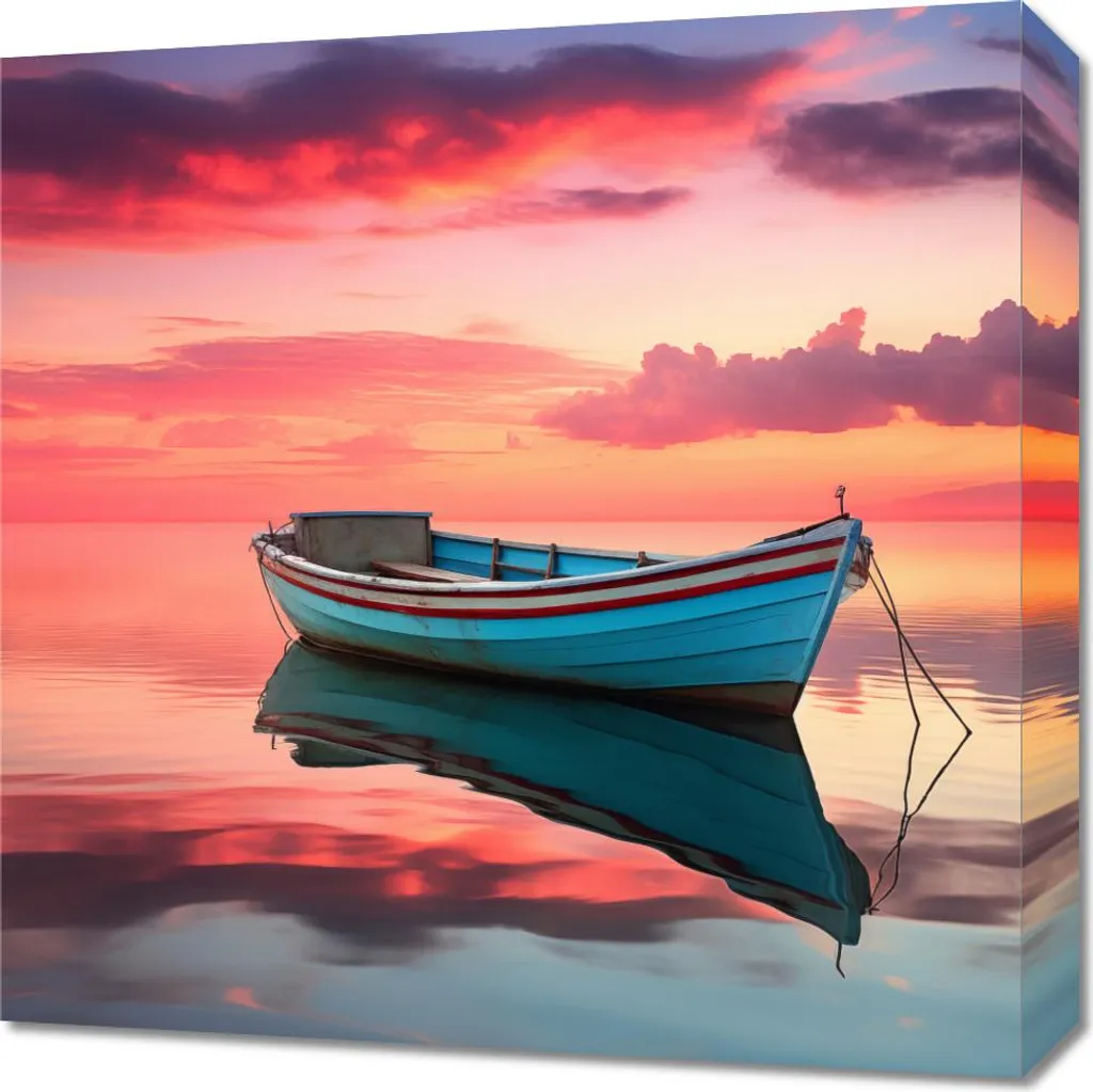 Acquista Quadro Calma prima della pesca 50x50 | Spedizione Gratuita