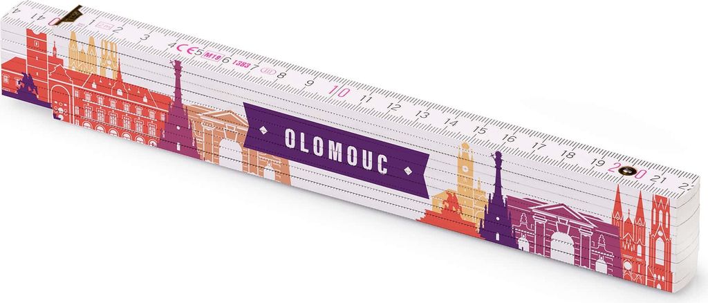 Metrie bedruckter Zollstock Geschenk | Olmütz in Mähren