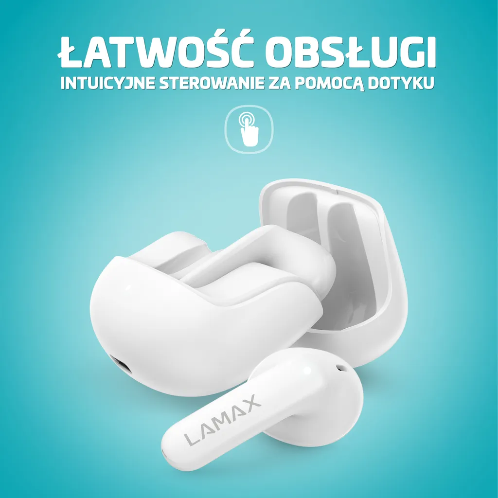 Écouteurs Bluetooth True Wireless LAMAX Tones1 blancs haute fidélité - 4