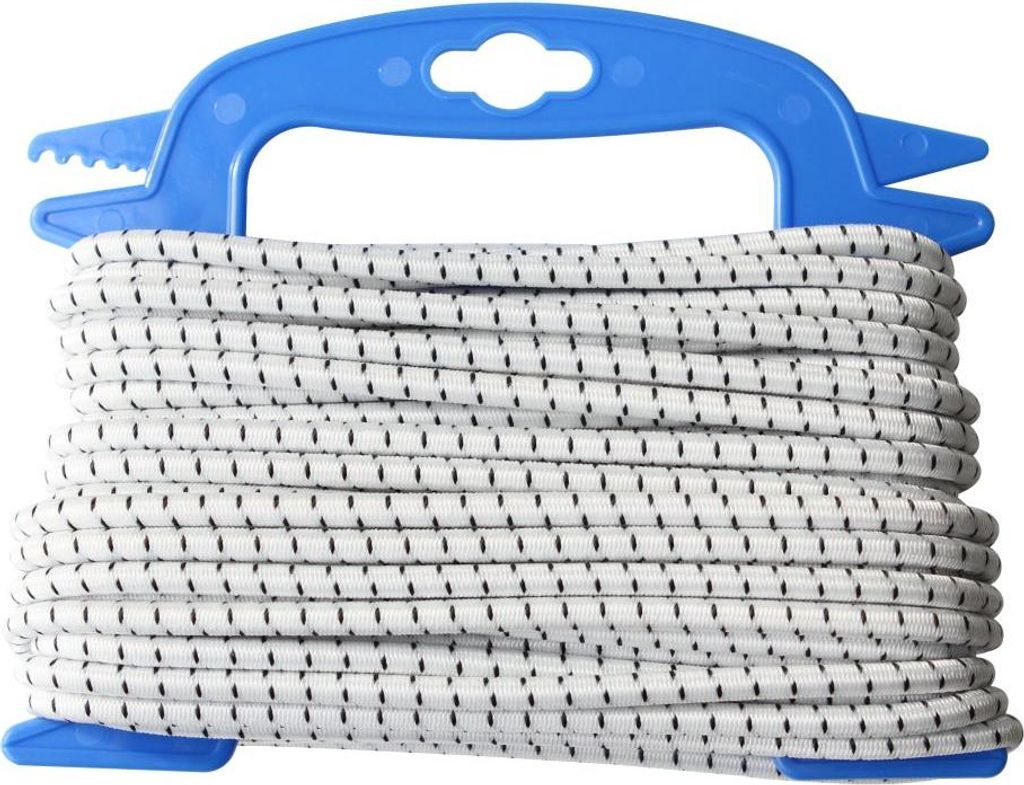 TrendLine Gummiseil Ø 6 mm x 15 m weiß-schwarz