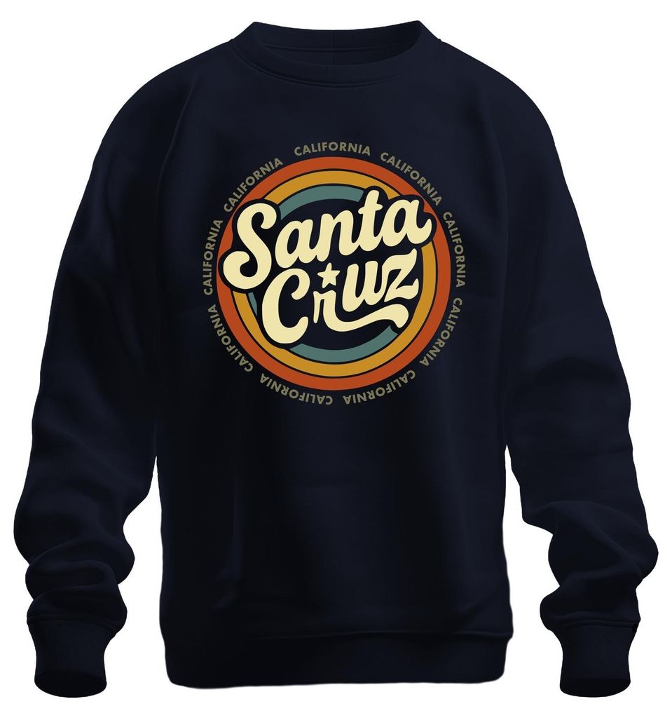 Santa Cruz California Retro Vintage Surf Beach Waves Summer Immagine del prodotto 