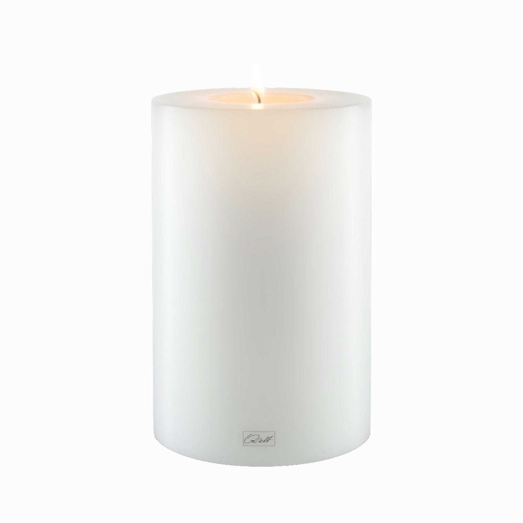 Qult Farluce Trend - Durchm. 12cm | Teelichthalter in Kerzenform | Dauerkerze | Kunststoffkerze in Kerzenoptik | Teelichtkerze mit Teelichteinsatz ...