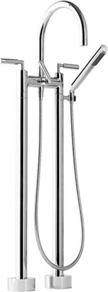 Dornbracht TARA Wannen-Zweilochbatterie für freistehende Montage, mit Handbrausegarnitur, Ausladung 220mm, 25943882-28