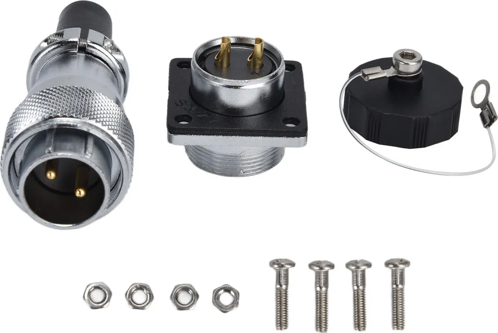 Connettore Aeronautico WS20 2 Pin Impermeabile 500V 25A - Spina e Presa