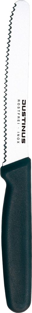 Brötchenmesser - L 21 cm - Schwarz - Kunststoffgriff - Edelstahlklinge