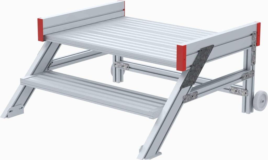 Euroline 514 Anstieg 45° 1000mm Stufenbreite 2 Stufen Alu gerieft