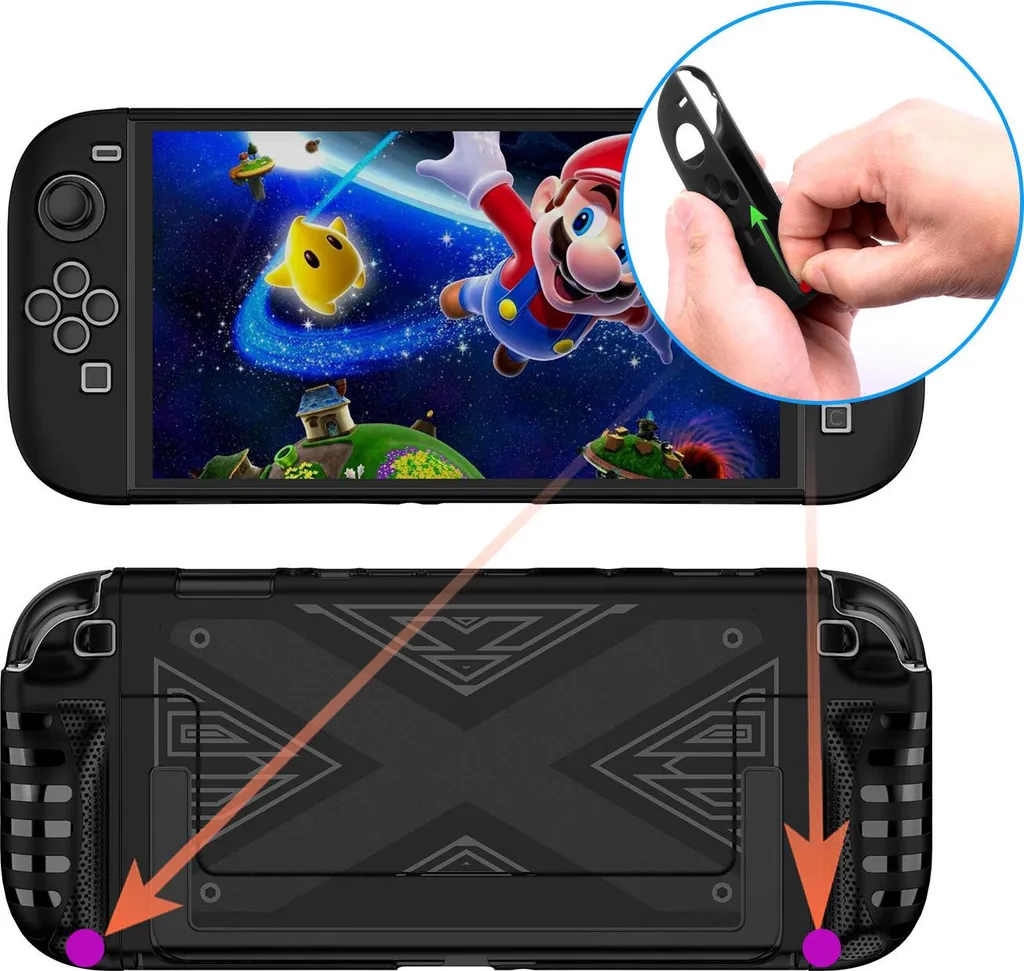 INF Custodia protettiva per console Nintendo Switch 2 Nero - 6