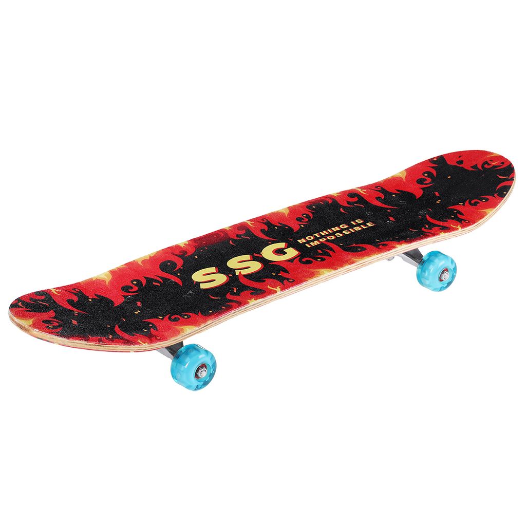 80x20cm Skateboard Deck Funboard Holzboard komplett Ahornholz Kids Flash 