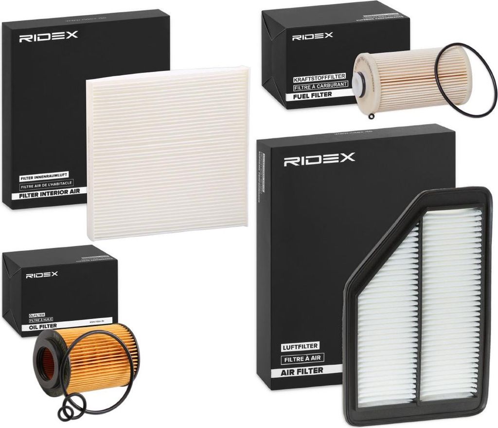 RIDEX Filterset Inspektionspaket Filtersatz für HONDA CIVIC VIII Hatchback (FN, FK) CR-V III (RE)