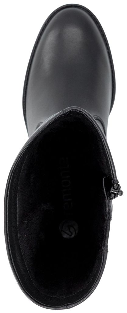 Remonte Damen Leder-Stiefelette mit Raffung und Blockabsatz Produktbild 