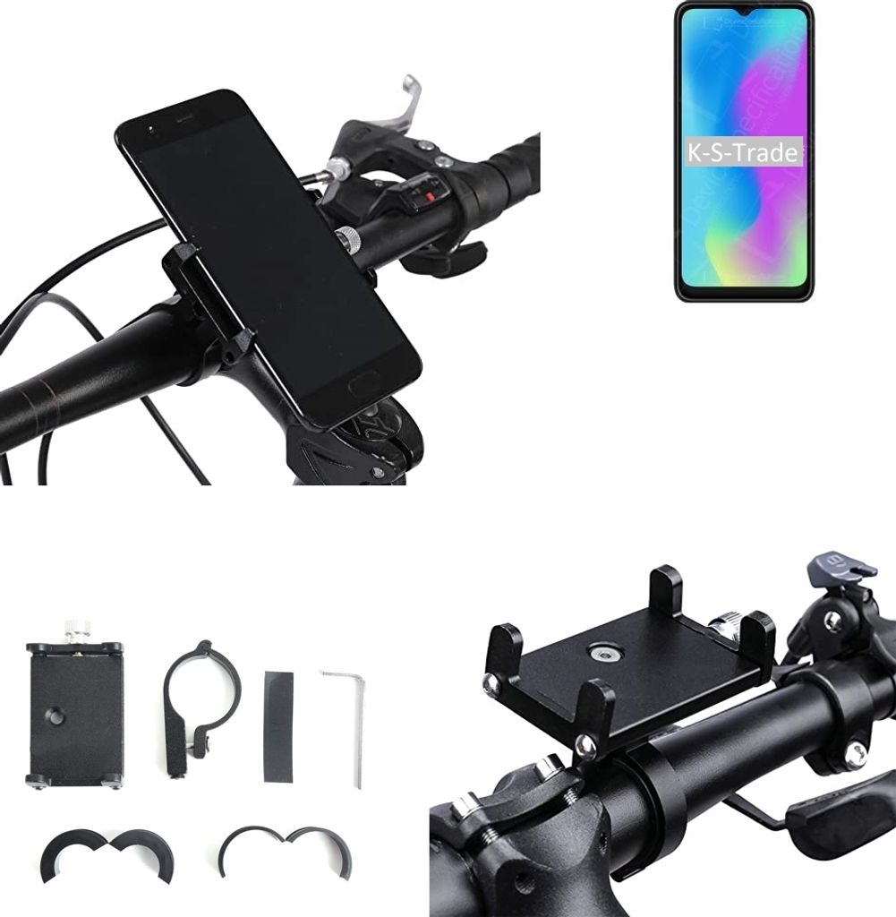 K-S-Trade Handyhalterung für das Fahrrad kompatibel mit HiSense E50 Lite Halter Lenkstange Fahrradhalterung Motorrad Bike Mount Befestigung