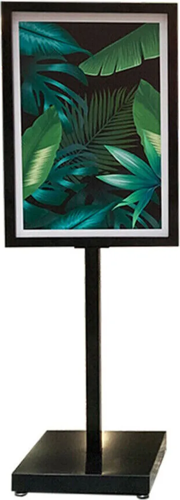 Chevalet de trottoir stop-trottoir double face 64x90cm cadre à clapet