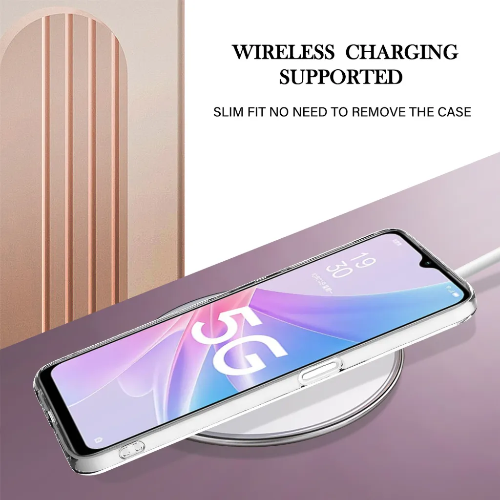 Custodia Per Oppo A78 5G WOBURN - In TPU Sfumato Rosa/verde, Antiurto, Morbida E Protettiva