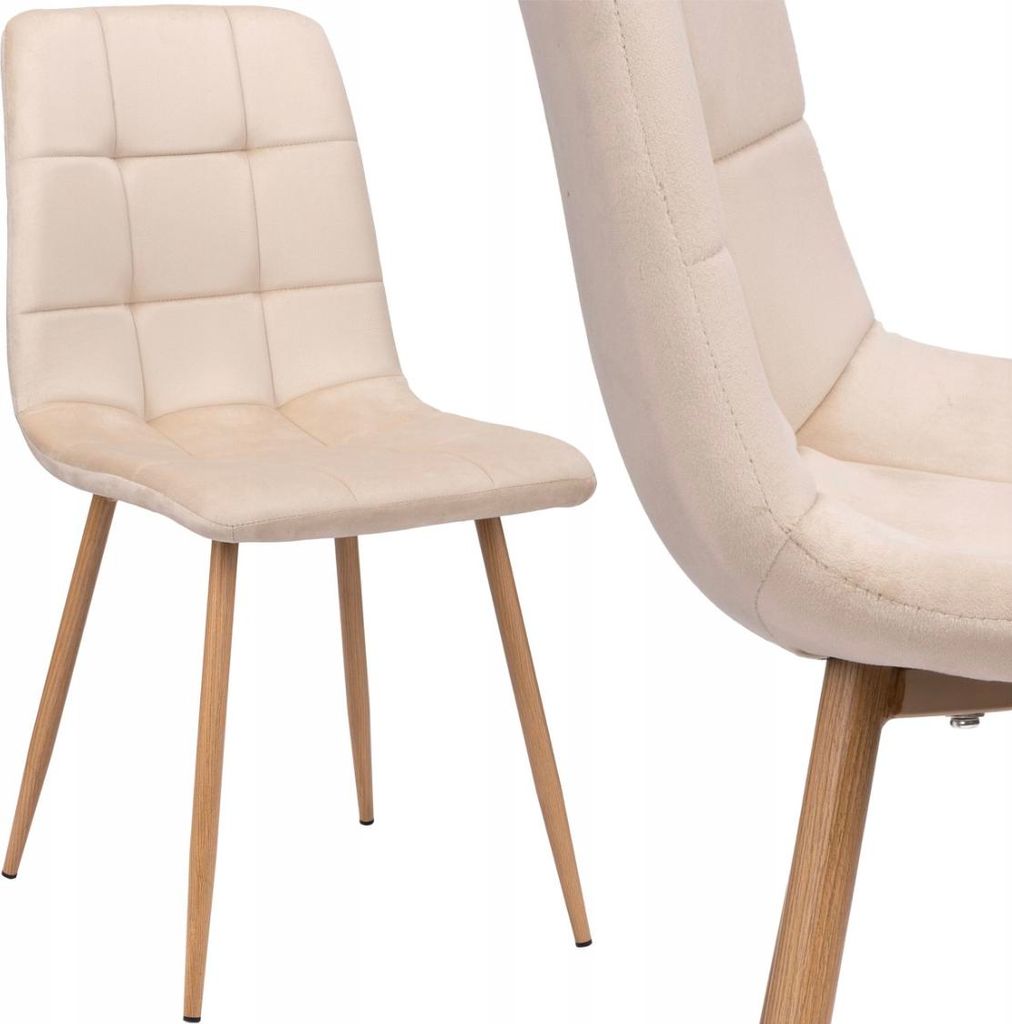 Fauteuil rembourré beige VELVET 2, velours. Fauteuil de Image du produit 