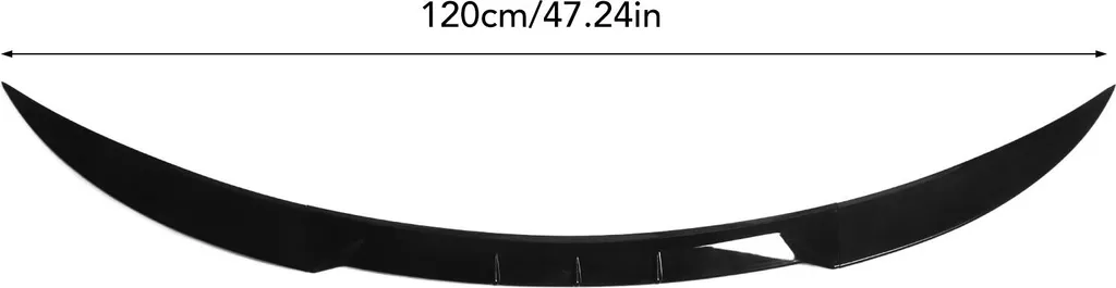 Becquet Arrière 120cm Noir Brillant Silencieux et Résistant aux Chocs
