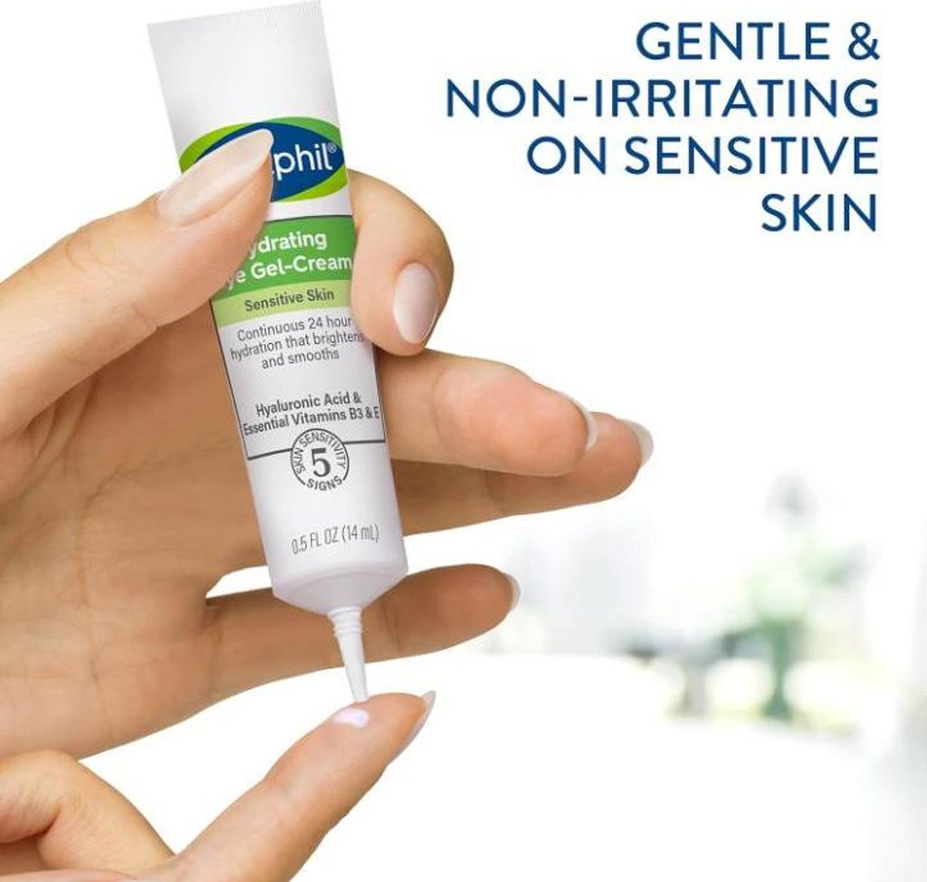 Cetaphil Augencreme, feuchtigkeitsspendende Augen-Gel-Creme, gegen dunkle Flecken, für intensive Feuchtigkeitszufuhr 24h, mit Hyaluronsäure, hypo...