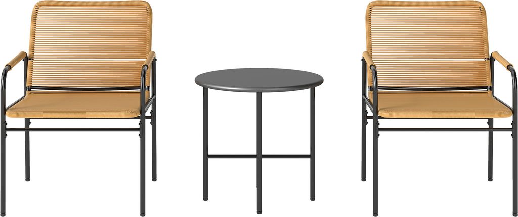 Outsunny 3-tlg. Rattan Bistroset, Sitzgruppe, Produktbild 