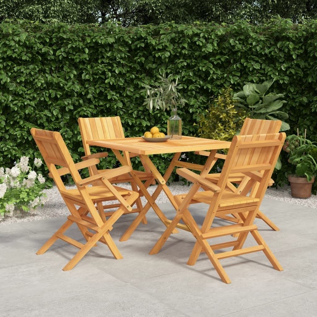 Möbel 5-tlg. Garten-Essgruppe Massivholz Teak - Terrassenmöbel 3155039