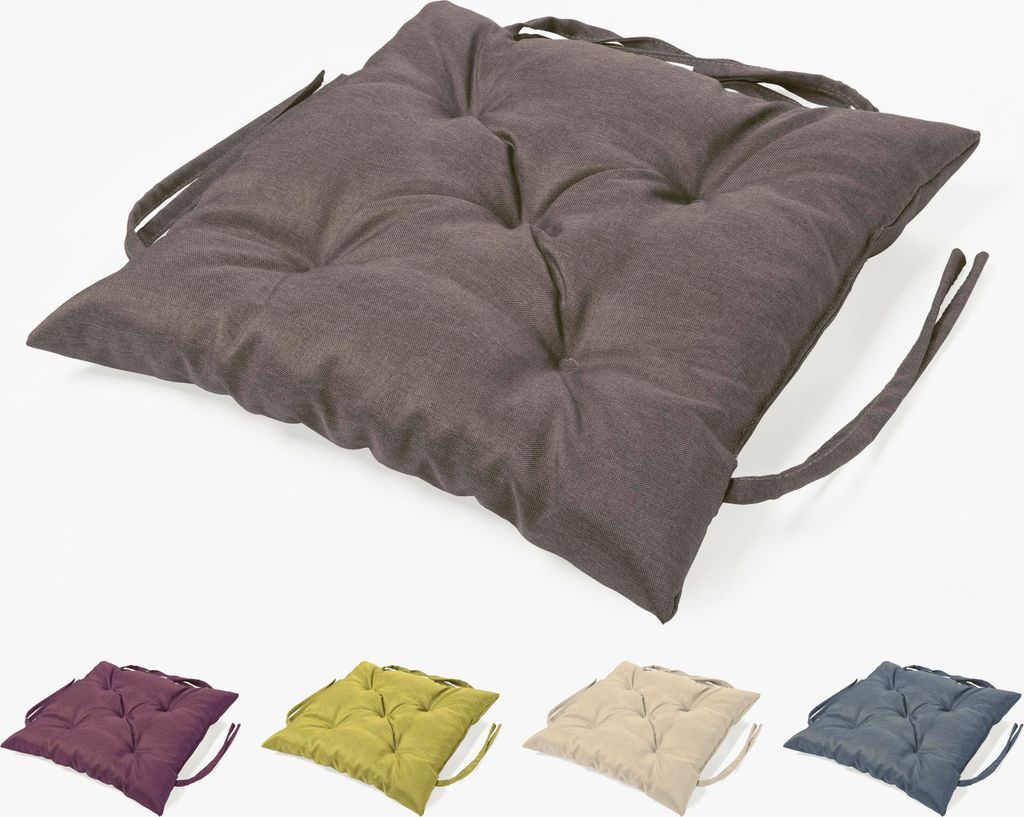 sunnypillow Bankauflage Stuhlkissen Bankkissen 45 x 45 cm Sitzkissen für Hollywoodschaukel Polsterauflage Auflage für Gartenbank viele Farben und...